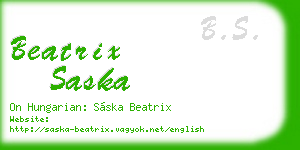 beatrix saska business card